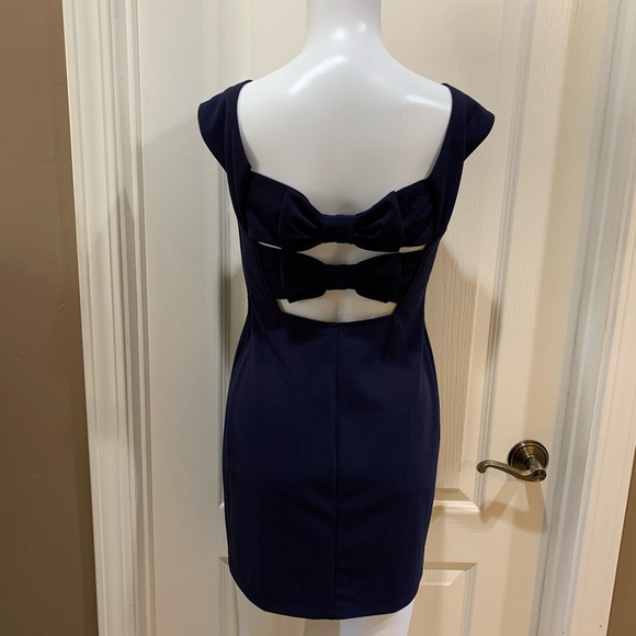 Nordstrom NWOT sample dress navy blue - Picture 2 of 2